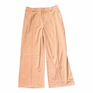 Halara Peach Flex High Waisted Pocket Wide Leg Waffle Work Pants Size XL New